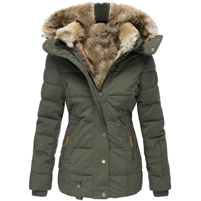 SARAH - WARM WINTER COAT WITH FUR LINING