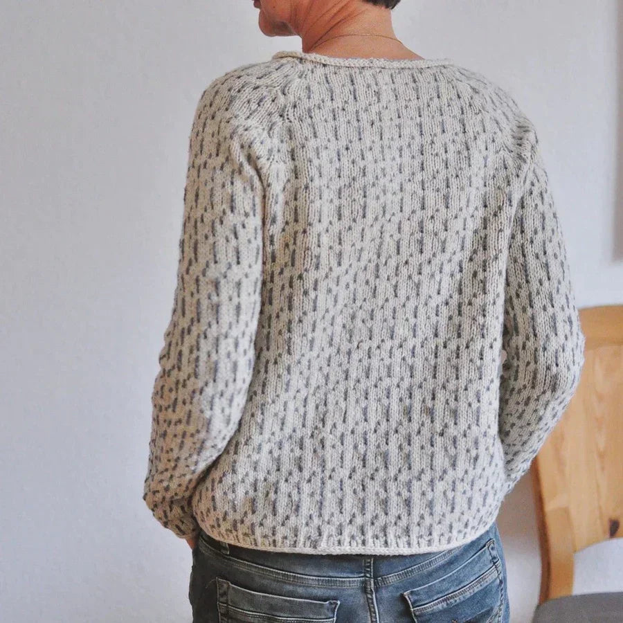 Viviana™ | Chic grey jumper with boot neck
