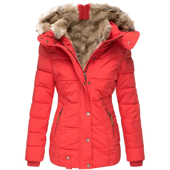 SARAH - WARM WINTER COAT WITH FUR LINING