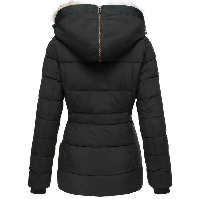 SARAH - WARM WINTER COAT WITH FUR LINING