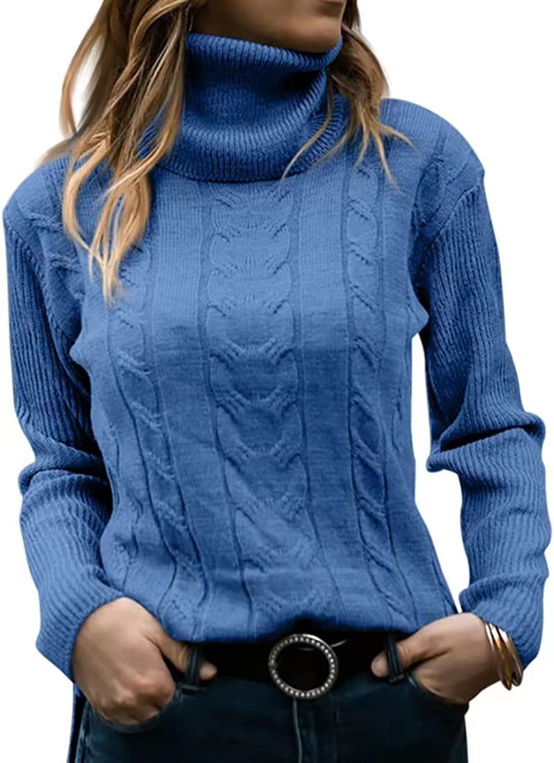 Odette™ Cable Knit Roll Neck Jumper