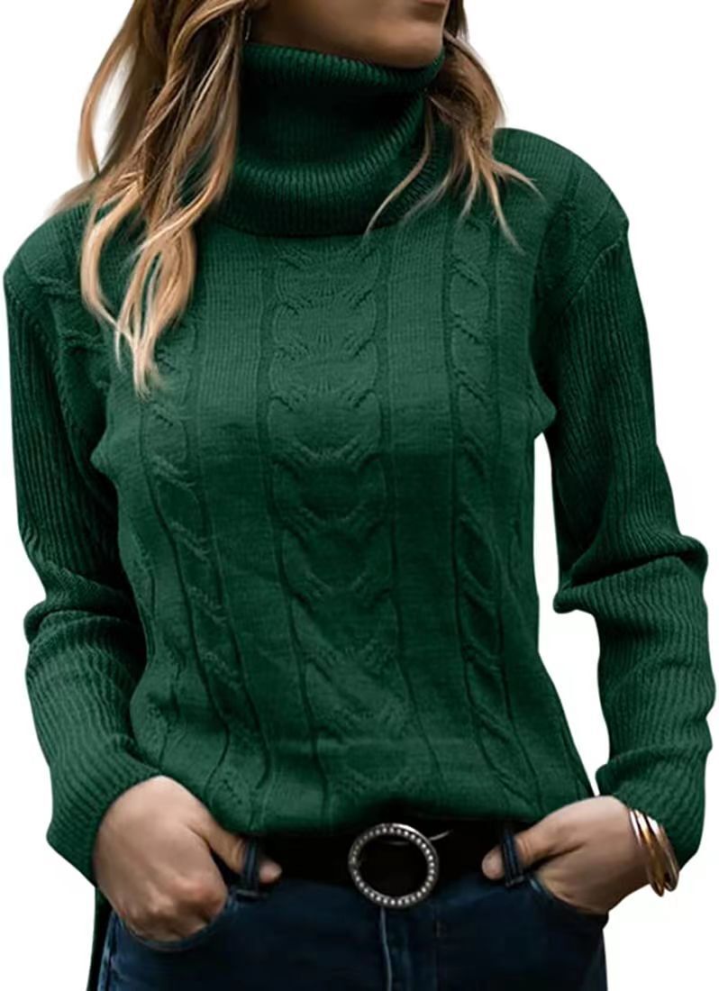 Odette™ Cable Knit Roll Neck Jumper
