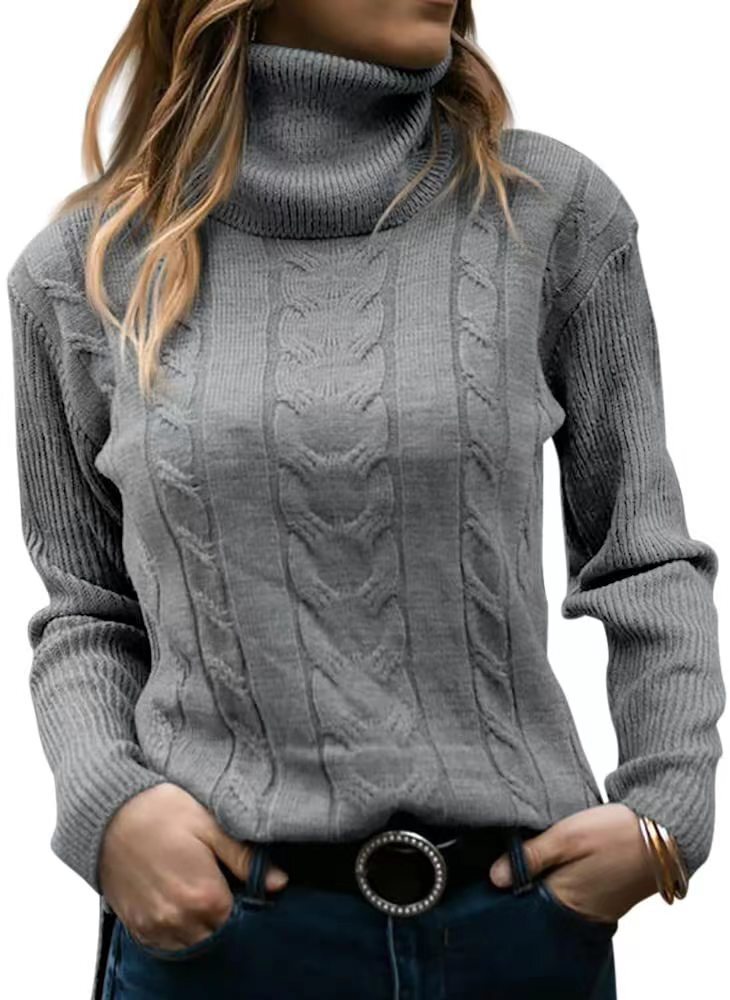 Odette™ Cable Knit Roll Neck Jumper