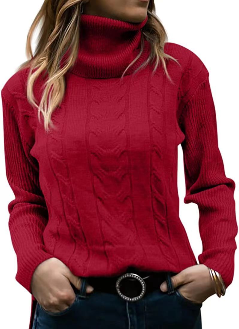 Odette™ Cable Knit Roll Neck Jumper