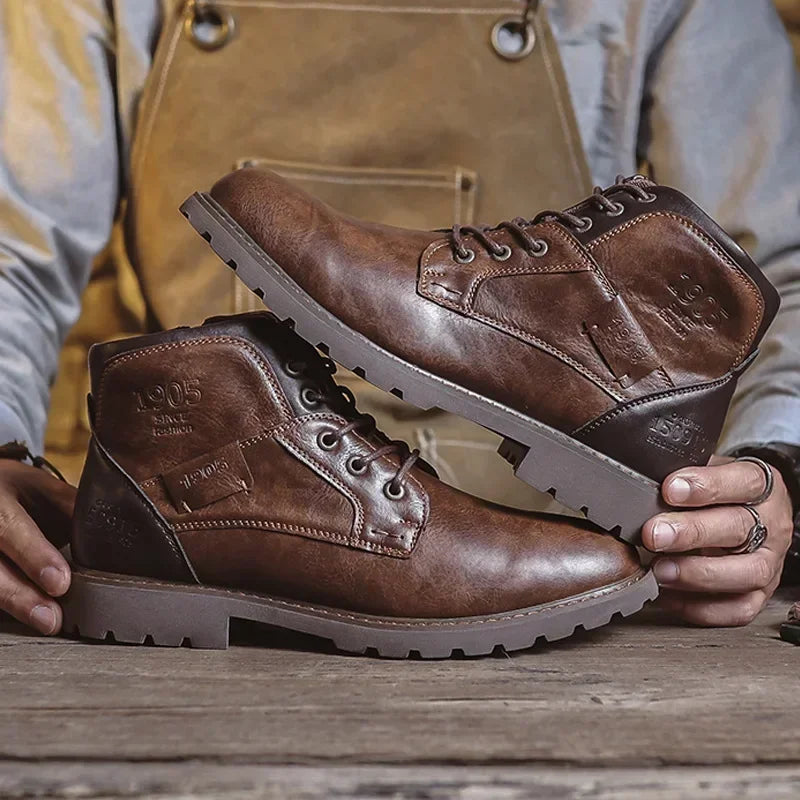 Parker | Men's Casual Leather Boots in British Style