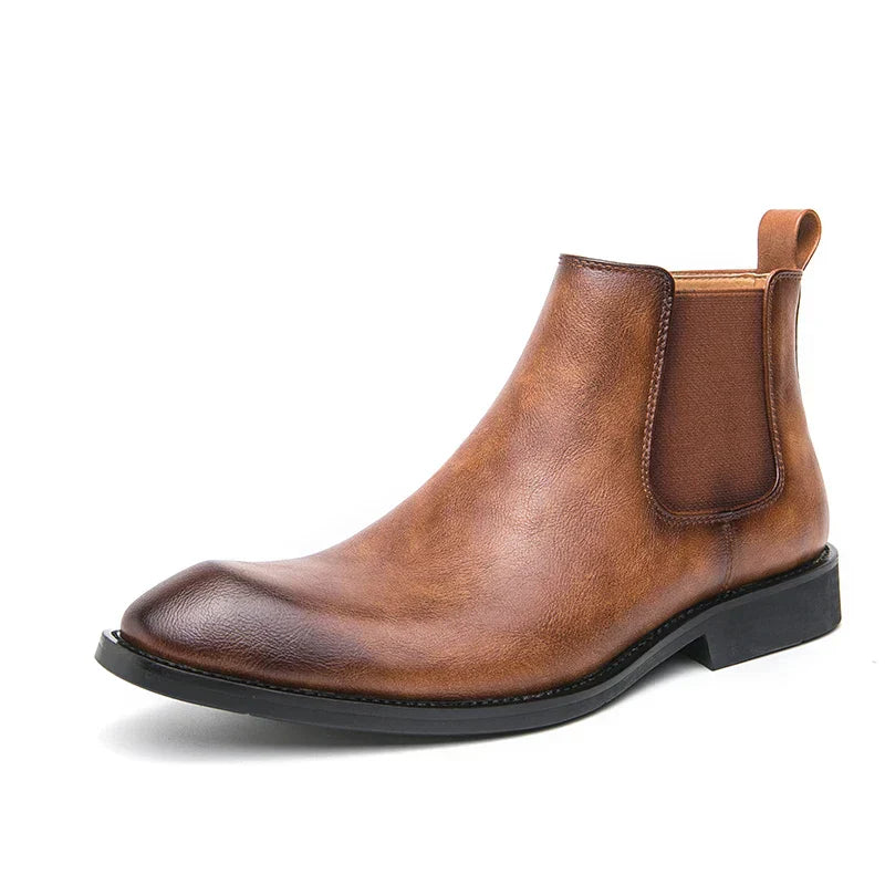 Edward | Zipped Leather Chelsea Boots