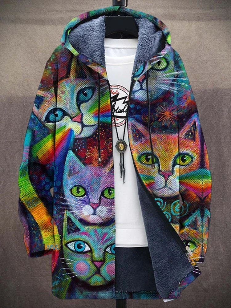Anna - Coat with artistic print