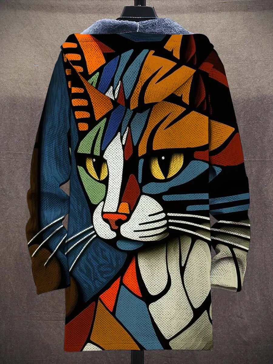 Anna - Coat with artistic print